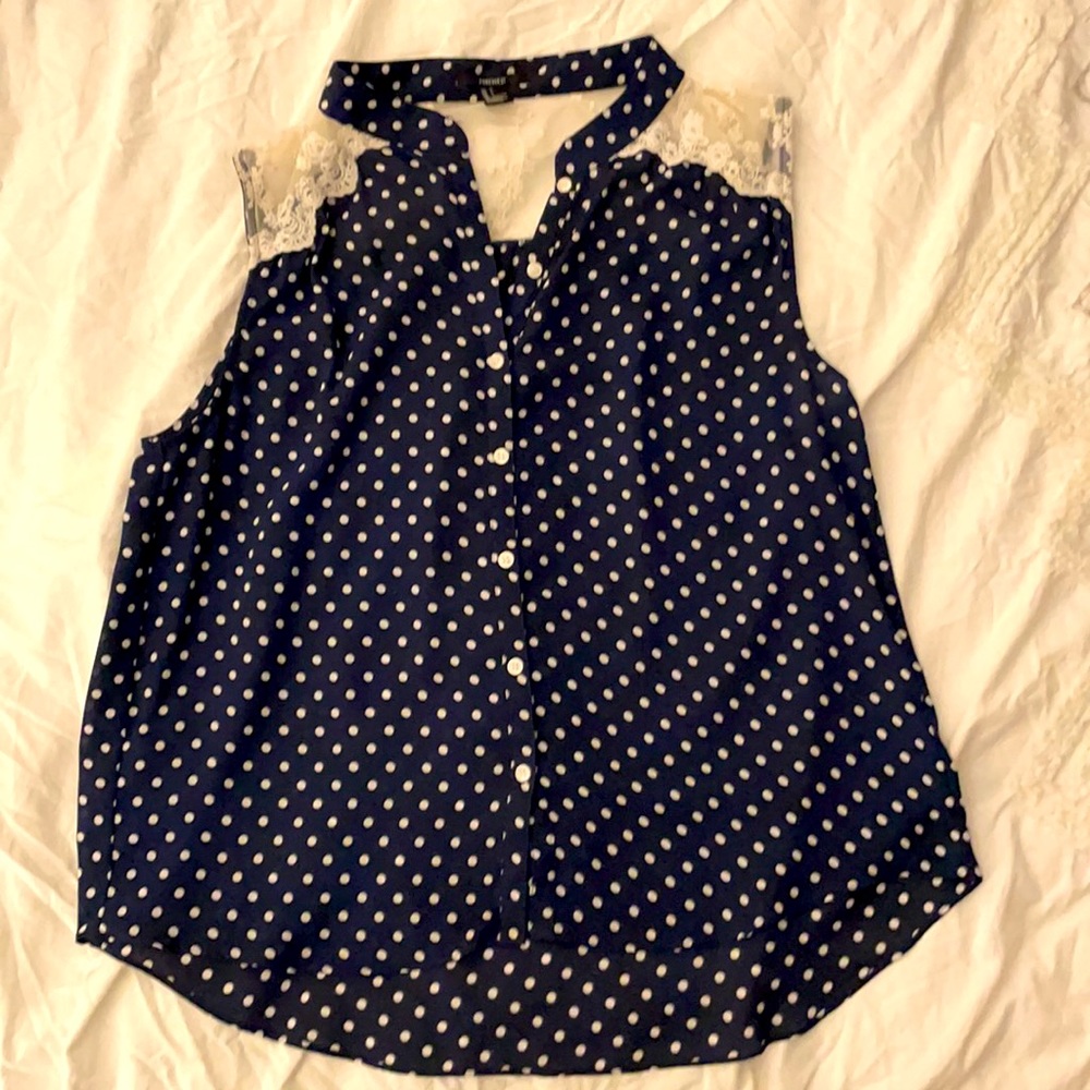 Polkadot & Lace top